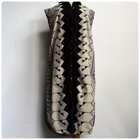 NWT Anthropologie Maeve The Lillian Button-Front Cotton Midi Dress, L - Picture 11 of 13